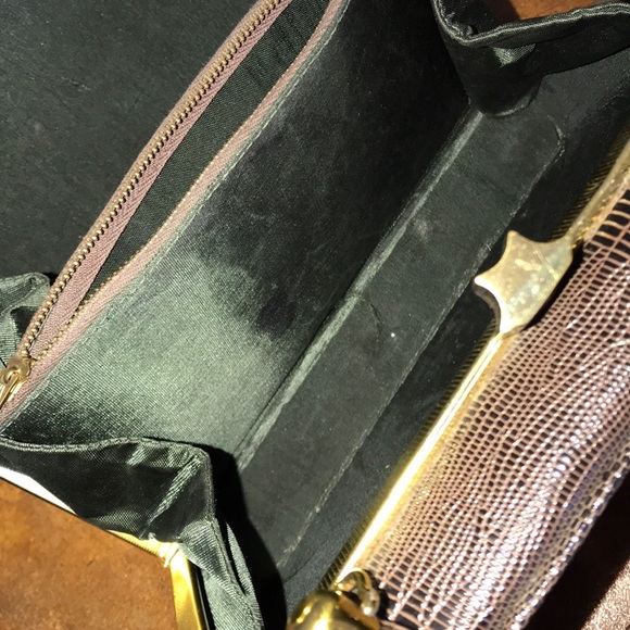 Vintage Bags Vintage Dark Brown Hard Sided Purse Poshmark